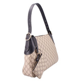 GUCCI LARGE EMBLEM SHOULDER BAGS BROWN/BLACK