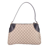 GUCCI LARGE EMBLEM SHOULDER BAGS BROWN/BLACK