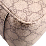 GUCCI LARGE EMBLEM SHOULDER BAGS BROWN/BLACK