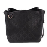 GUCCI EMBLEM SMALL BUCKET CROSSBODYS BLACK