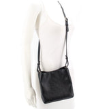 GUCCI EMBLEM SMALL BUCKET CROSSBODYS BLACK