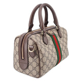 GUCCI OPHIDIA BOSTON CROSSBODYS BROWN/WEB