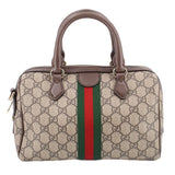 GUCCI OPHIDIA BOSTON CROSSBODYS BROWN/WEB