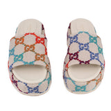 GUCCI ANGELINA PLATFORM SANDALS CREAM 37.5 EU | 8 US