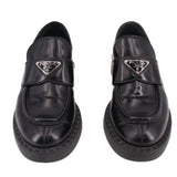 PRADA TRIANGLE LOGO LOAFERS BLACK 39 EU | 9 US