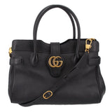 GUCCI DAHLIA TOP HANDLE CROSSBODYS BLACK