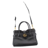 GUCCI DAHLIA TOP HANDLE CROSSBODYS BLACK