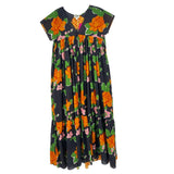 WHIT LONG DRESSES FLORAL S