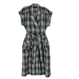 MARISSA WEBB DETATCHABLE SKIRT DRESSES PLAID S