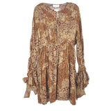 FAITH CONNEXION SILK DRESSES BROWN M
