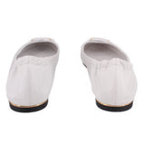 TORY BURCH REVA LEATHER BALLET FLATS WHITE 9 US