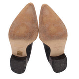 CLUB MONACO ALEXIA EMBOSSED LEATHER HEELS BLACK 36 EU | 6 US