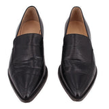 CLUB MONACO ALEXIA EMBOSSED LEATHER HEELS BLACK 36 EU | 6 US