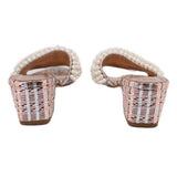 TORY BURCH TATIANA BEADED PEARL SLIDE SANDALS MULTI 9 US