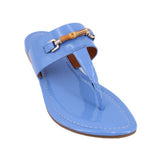 J MCLAUGHLIN NORA PATENT SANDALS BLUE 9 US
