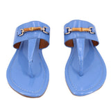J MCLAUGHLIN NORA PATENT SANDALS BLUE 9 US