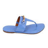 J MCLAUGHLIN NORA PATENT SANDALS BLUE 9 US