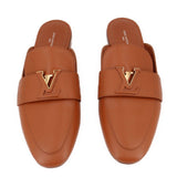 LOUIS VUITTON MARE FLEX OPEN SLIDE FLATS BROWN 40 EU | 9.5 US