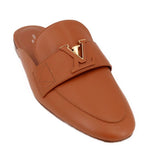 LOUIS VUITTON MARE FLEX OPEN SLIDE FLATS BROWN 40 EU | 9.5 US