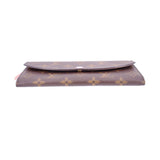 LOUIS VUITTON Emilie wallet open, showing interior and snap flap