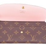 LOUIS VUITTON Emilie wallet interior lining with logo stamp