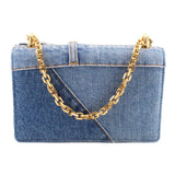 DOLCE & GABBANA DG GIRLS PATCHWORK DENIM CROSSBODYS BLUE