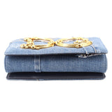 DOLCE & GABBANA DG GIRLS PATCHWORK DENIM CROSSBODYS BLUE