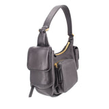 MIU MIU POCKET SHOULDER BAGS BLACK