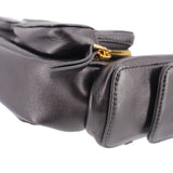 MIU MIU POCKET SHOULDER BAGS BLACK