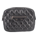 BALENCIAGA QUILTED POUCHES BLACK