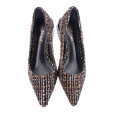 J MCLAUGHLIN CHERI TWEED HEELS BLACK 7 US