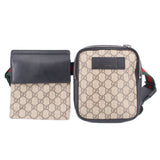 GUCCI TWO POUCH BELT BAGS BROWN/BLK