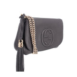 GUCCI SOHO DISCO FLAP CROSSBODYS BLACK