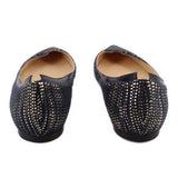 JIMMY CHOO METALLIC FLATS NAVY 38.5 EU | 8 US