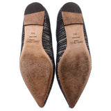 JIMMY CHOO METALLIC FLATS NAVY 38.5 EU | 8 US