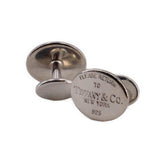 TIFFANY & CO STERLING SILVER RETURN TO TIFFANY OVAL CUFFLINKS ACCESSORIES