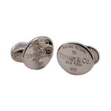 TIFFANY & CO STERLING SILVER RETURN TO TIFFANY OVAL CUFFLINKS ACCESSORIES