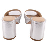 VERONICA BEARD BLOCK HEELS SILVER 7 US