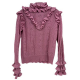 GUCCI RUFFLE SWEATERS PINK M