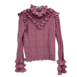 GUCCI RUFFLE SWEATERS PINK M
