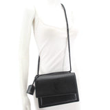 SAINT LAURENT SUNSET MEDIUM CROSSBODYS BLACK