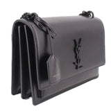 SAINT LAURENT SUNSET MEDIUM CROSSBODYS BLACK