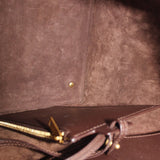 SAINT LAURENT LE 37 BUCKET SHOULDER BAGS BROWN