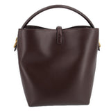 SAINT LAURENT LE 37 BUCKET SHOULDER BAGS BROWN