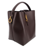 SAINT LAURENT LE 37 BUCKET SHOULDER BAGS BROWN