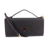 PRADA WALLET ON A CHAIN CROSSBODYS BLACK