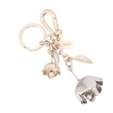 COACH TEA ROSE KEYCHAINS SILVER