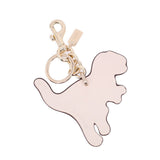 COACH EMBROIDERED REXY CHARM KEYCHAINS ORANGE