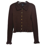 CHRISTIAN LACROIX SMOCKED TOPS BROWN S