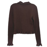 CHRISTIAN LACROIX SMOCKED TOPS BROWN S